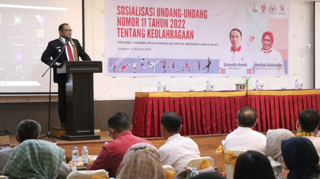 Dukung Kesiapan Olahraga Indonesia, Wabup Kasmidi Nilai Sudah Tepat Kemenpora Memilih Kutim Untuk Sosialisasi UU Keolahragaan